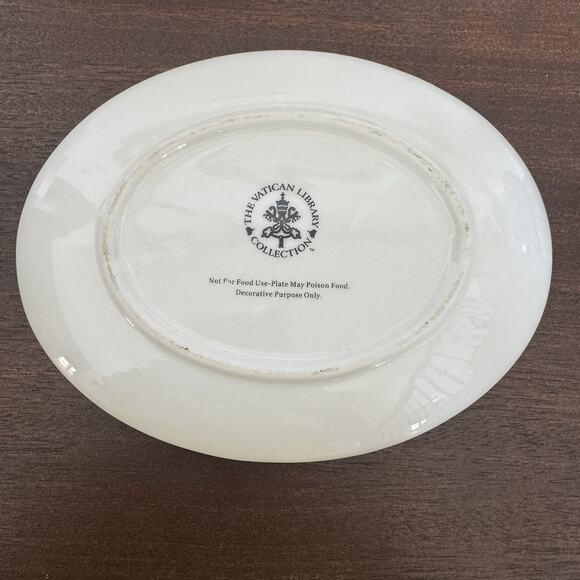 The Vatican Library Collection The Last Supper Oval Plate Religious Collectible - Picture 4 of 11